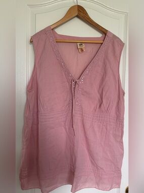 Faded Glory Dusty Pink Women's Plus Shirt